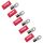 FOUR Connect 4-690943 M8 35mm2 red ring terminal, 5pcs