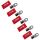 FOUR Connect 4-690944 M8 50mm2 red ring terminal, 5pcs